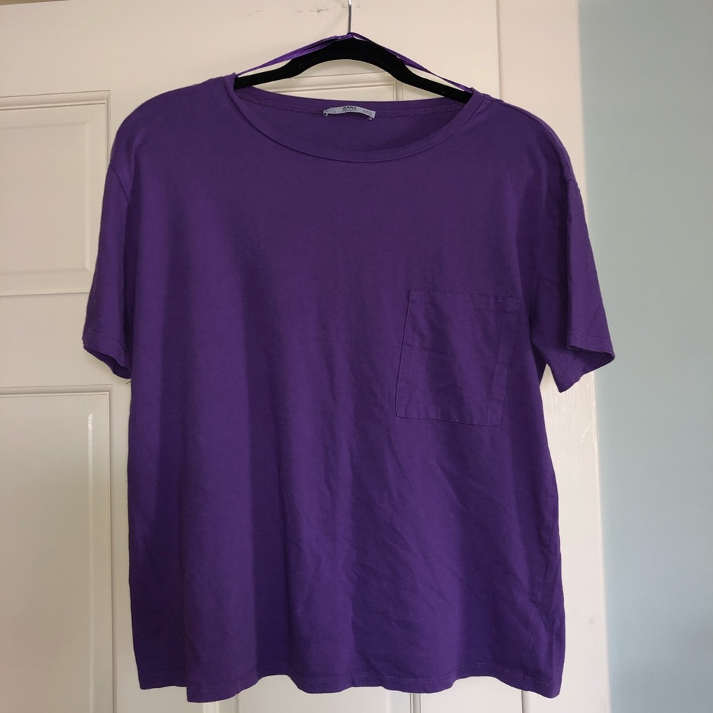 Purple Zara Basic T-Shirt